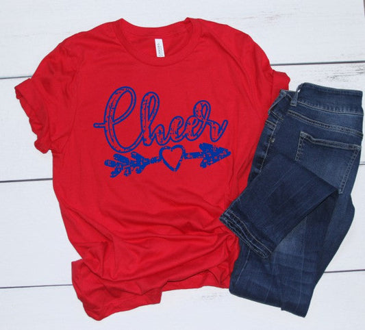 Cheer Distressed T-Shirt