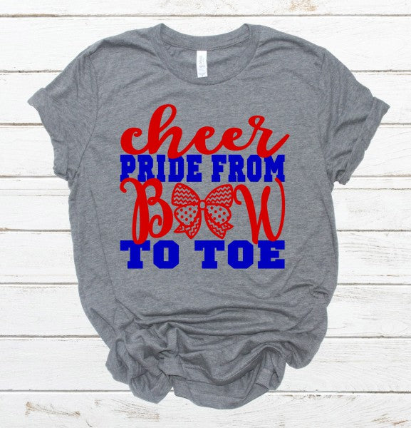 Cheer Pride Bow to Toe T-Shirt