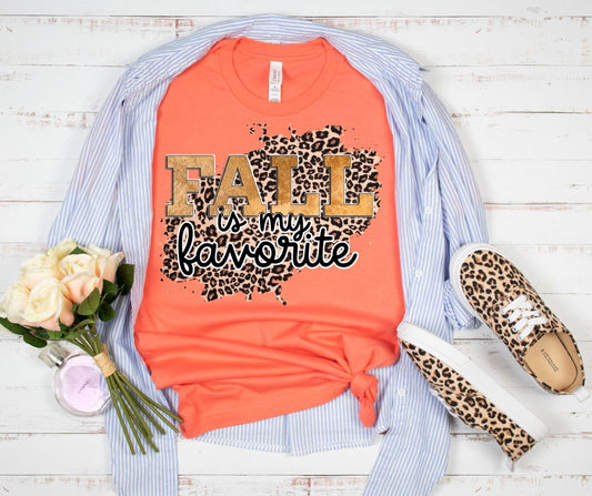 Fall is my Favorite Leopard Fall T-Shirt