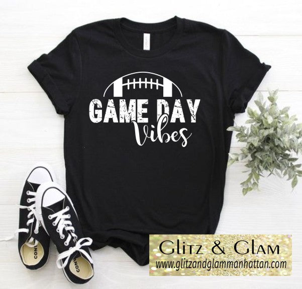 Football Game Day Vibes Printed T-Shirt