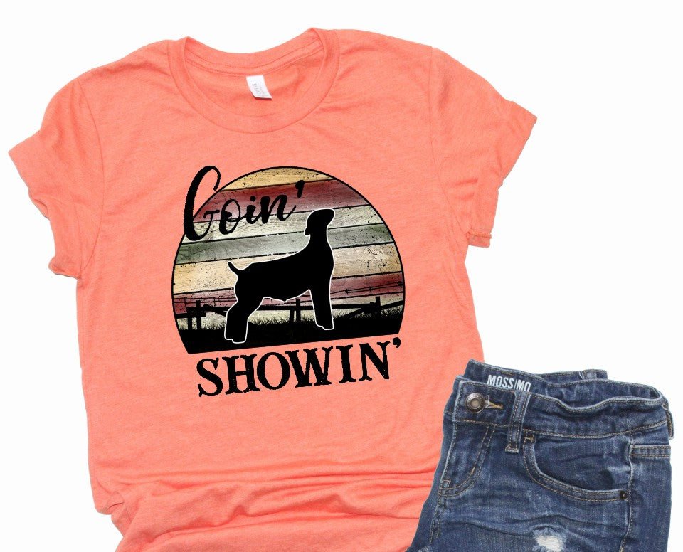 Adult Show Goat Goin Showin Livestock Show T-Shirt