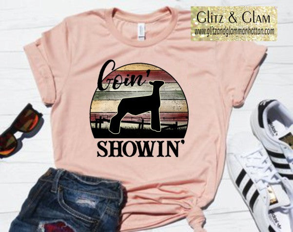 Youth Show Lamb Goin Show'n Livestock Showing T-Shirt