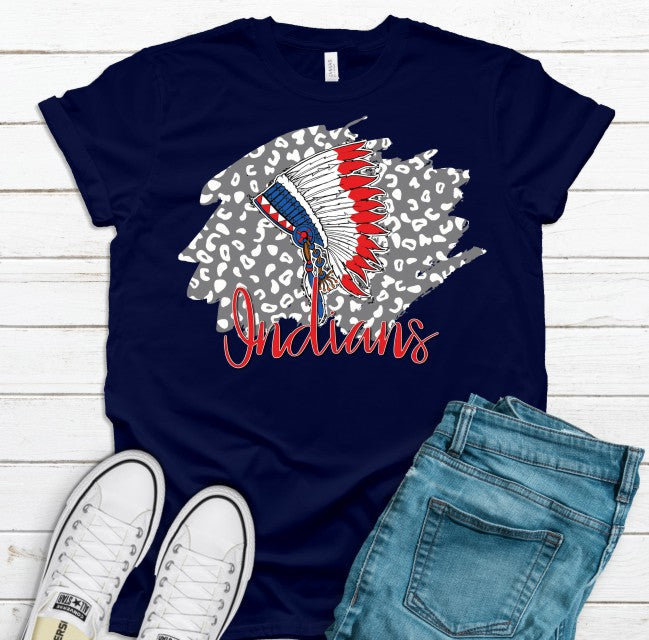 School Mascot Custom Spirit Wear Indian Team T-Shirt