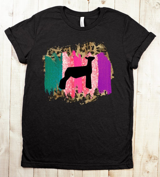 Adult Show Lamb Color Stripe Leopard Showing T-Shirt Livestock Ag