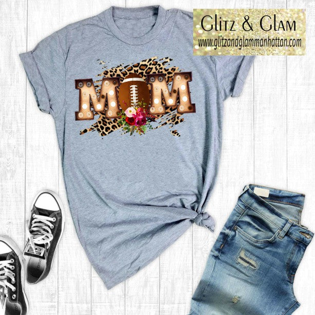 Football Mom Printed T-Shirt