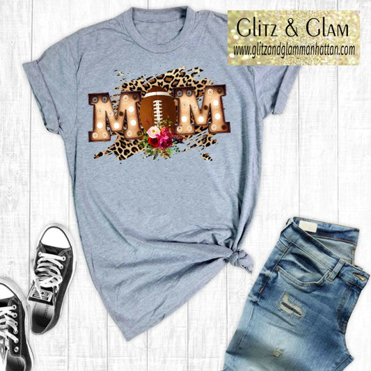Football Mom Printed T-Shirt
