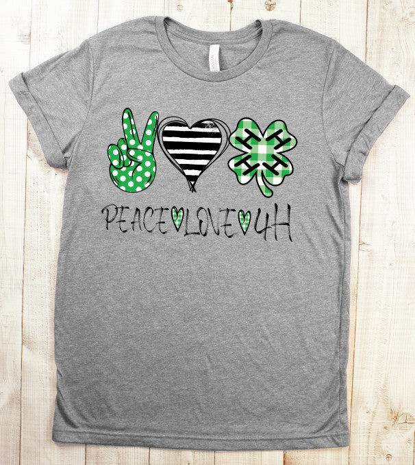 4-H T-Shirt/Peace Love 4-H T-Shirt/Livestock/Agriculture