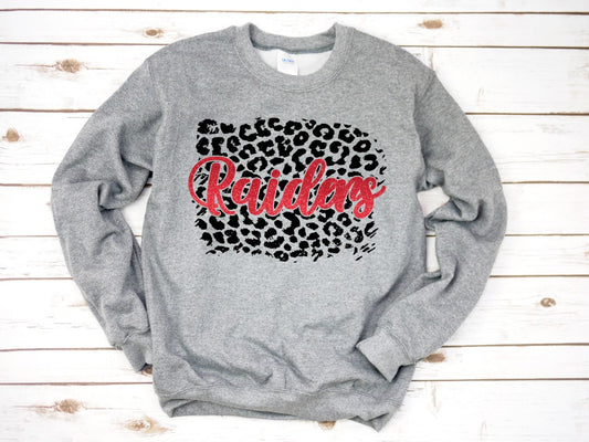 Raiders Leopard Glitter Sweatshirt