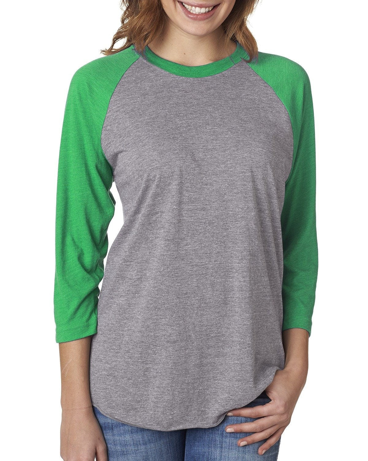 St. Patrick's Day Black and White Stripe Heart Shamrock Baseball T-Shirt