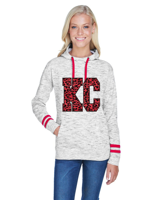 KC Glitter Football Hoodie Sweatshirt