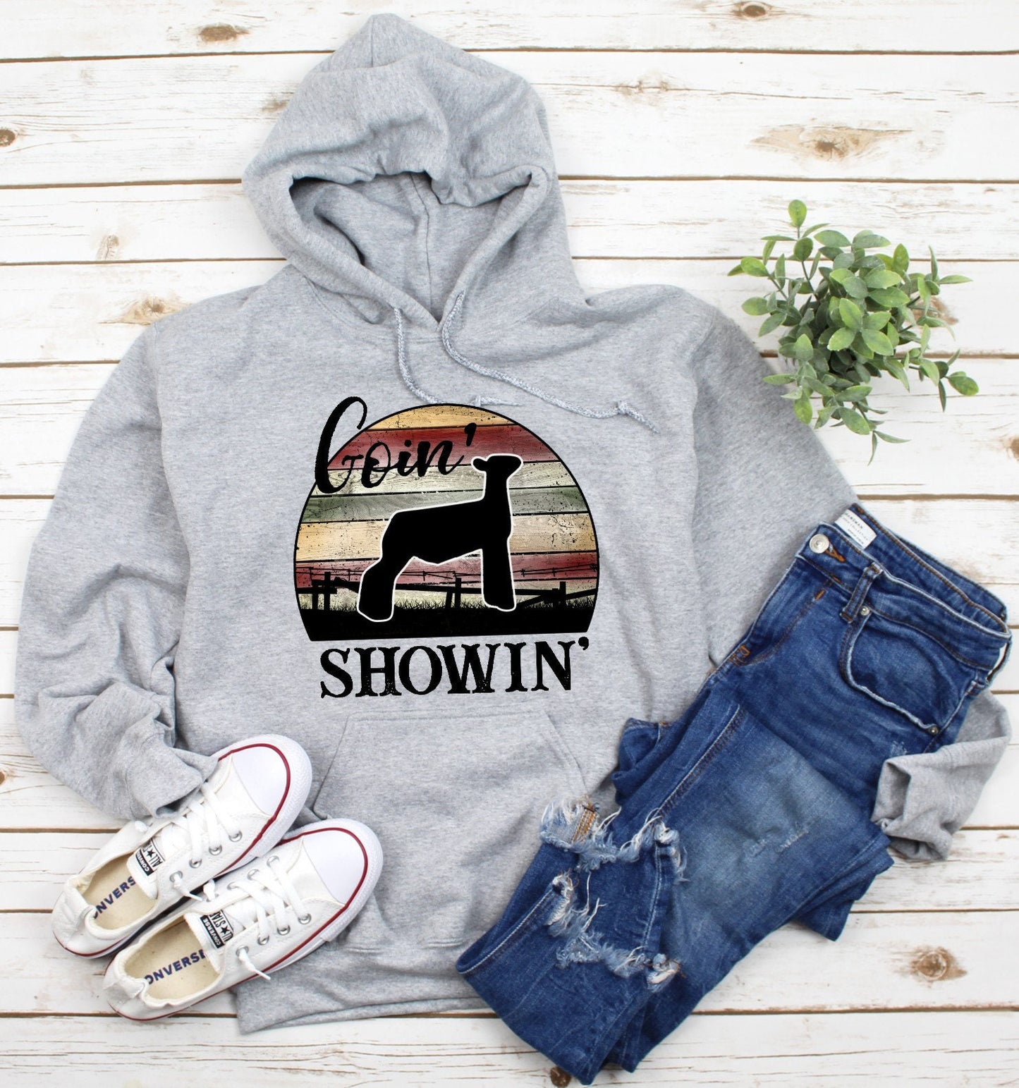 Adult Show Lamb Goin Showin Hoodie/ Show Goats/ Livestock Agriculture