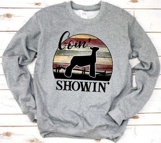 Adult Show Lamb Going Showing Sweatshirt/Show Lambs/Livestock Agriculture